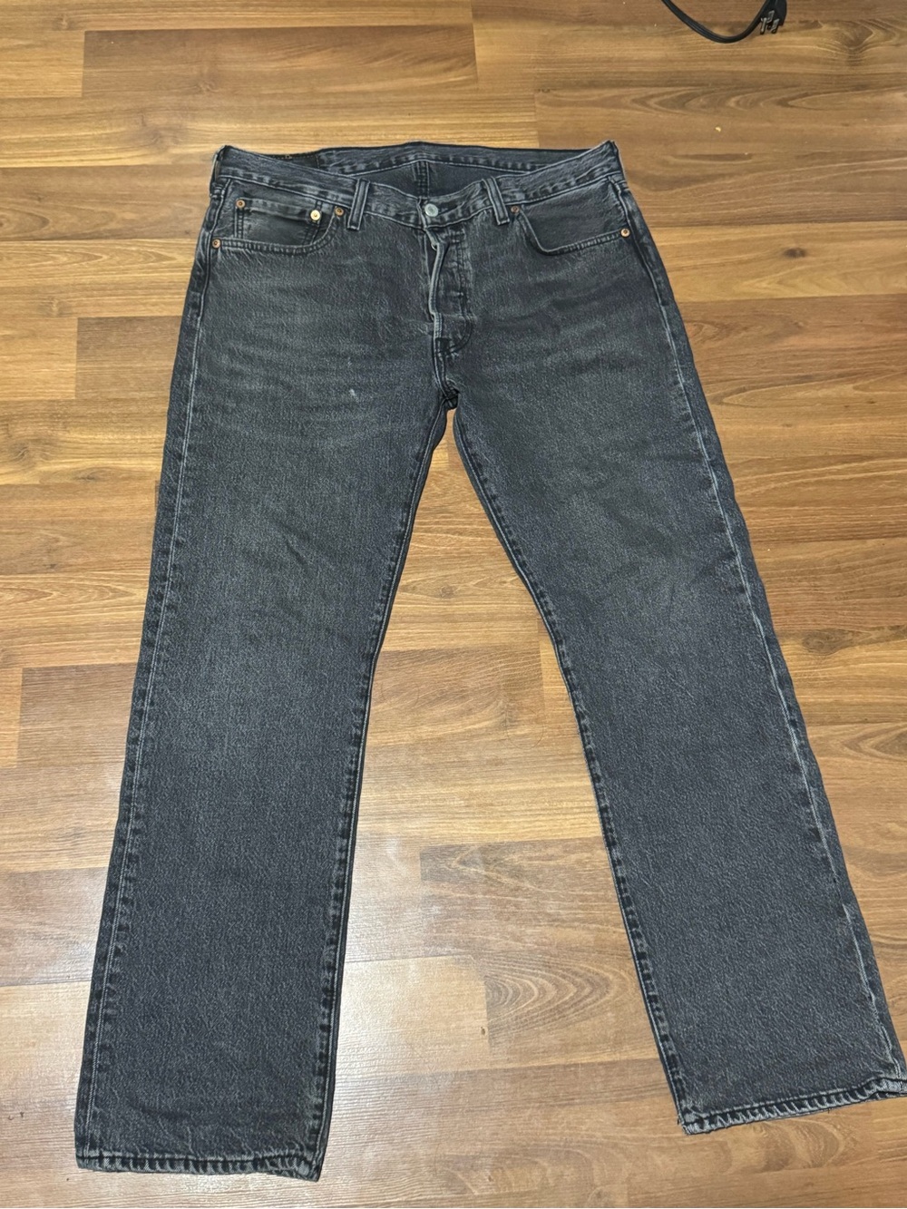 Levi's Men's Washed Black Straight Jeans
